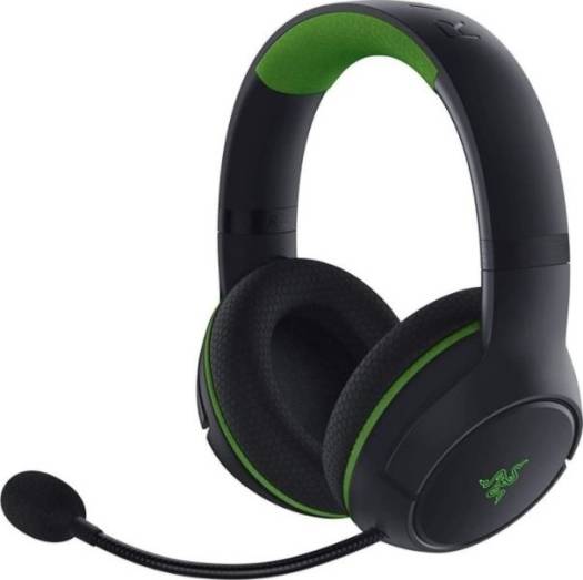 Razer Kaira Wireless Gaming Headset for Xbox Series X, featuring dual 2.4GHz / 5GHz wireless connectivity with a 10m range, in Black.