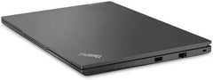 Lenovo ThinkPad E14 Gen 6 Laptop with 14" WUXGA IPS display, Intel Core Ultra 7 155H processor, 16GB RAM, 512GB SSD, Intel Arc Graphics, English-Arabic backlit keyboard, FreeDOS, in Black. Model: 21M70024GR