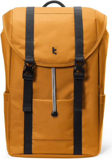 Tomtoc Vintpack TA1 Backpack 17L – Fits 13–16" MacBook Laptops, Quick-Access Side Entrance, Lightweight with Large Capacity, Vintage Flap Design – Yellow