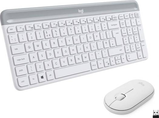 Logitech MK470 Slim Wireless Keyboard & Mouse Combo - White