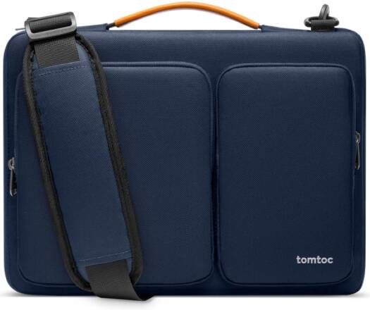 Tomtoc Defender A42 Messenger Laptop Bag – Fits 14" Laptops, CornerArmor Technology for Superior Protection, Premium Quality, Easy to Carry – Dark Blue