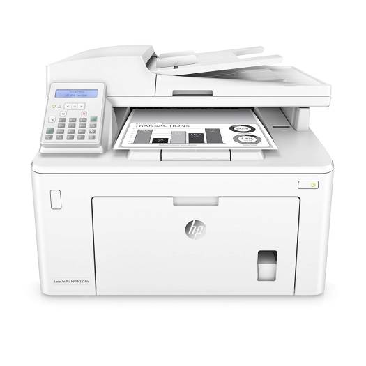 HP LaserJet Pro M227fdn All-in-One Laser Printer with Print Security, White Finish