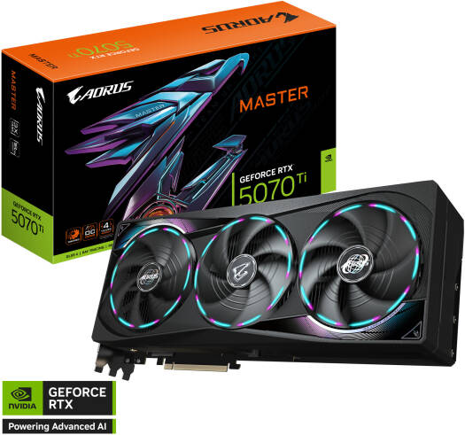 GIGABYTE GeForce RTX 5070 EAGLE OC ICE SFF Graphics Card with 12GB GDDR7 192-bit memory, 2587 MHz boost clock, 28 Gbps memory speed, 6,144 CUDA cores, and PCI Express 5.0 interface.