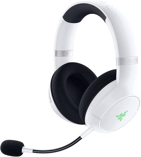 Razer Kaira Pro Wireless Gaming Headset for Xbox Series X|S and Xbox One, featuring 50mm TriForce Titanium Drivers, Dual Wireless & Bluetooth 5.0 Connectivity, Supercardioid and Mobile Mics, EQ Pairing Controls, in White.