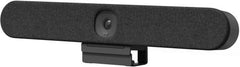 Logitech Rally Bar Huddle all-in-one 4K video bar for small rooms and huddle spaces, featuring 4x HD zoom, built-in speakers and microphones, Wi-Fi/Bluetooth support, and HDMI/USB-C connectivity in a graphite finish.