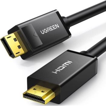UGREEN HDMI Cable 4K HDMI 2.0 18Gbps High-Speed 4K@60Hz HDMI to HDMI Video Wire, Compatible with MacBook Pro UHD TV Nintendo Switch Xbox / PS5/4 PC Laptop, 2M, Black