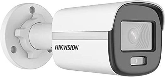 Hikvision DS-2CD1027G0-L 2MP ColorVu Lite Fixed Bullet Network Camera in white.