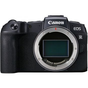 Canon EOS RP compact mirrorless camera with mount adapter included.