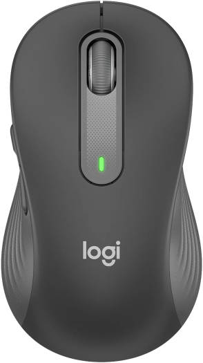 Logitech Signature M650 L Wireless Mouse – features dual wireless and Bluetooth connectivity, 2000 DPI sensor, 5 buttons including programmable side buttons, Smart-Wheel scrolling, SilentTouch technology, in black