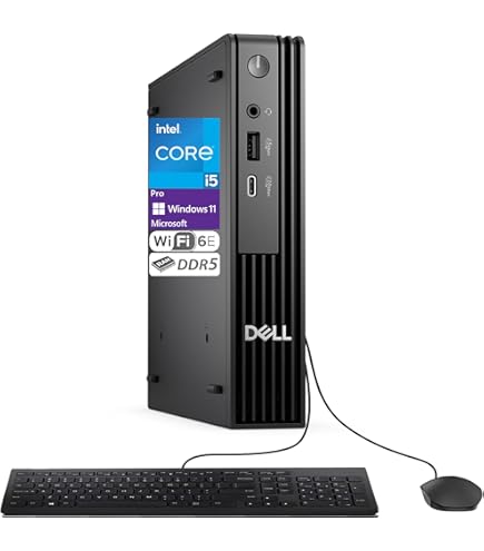 Dell Pro Micro QCM1250 – Intel Core i5 14th Gen, 8 GB RAM, 512 GB SSD, Arabic Keyboard & Mouse, Ubuntu 24.04 LTS, 3-Year ProSupport