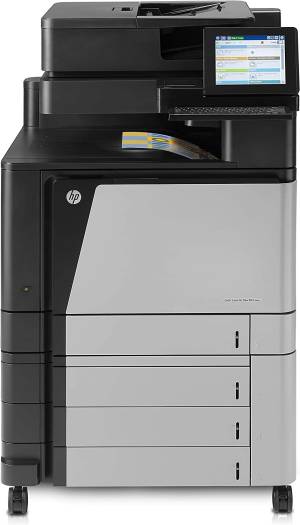 HP Color LaserJet Enterprise Flow MFP M880z Printer with Copy, Scan, and Fax Functions, FCC Class A Compliant, Up to 45 ppm Print Speed, 1200×1200 dpi Resolution, Four 500-Sheet Input Trays, Black Finish