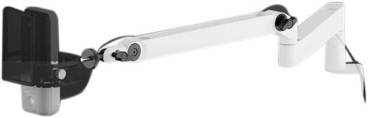 Elgato Wave Low Profile Mic Arm – fully adjustable boom arm with 360° rotation, compatible with 1/4, 3/8, and 5/8-inch mic mounts, ideal for recording, streaming, broadcasting, and gaming, in white.