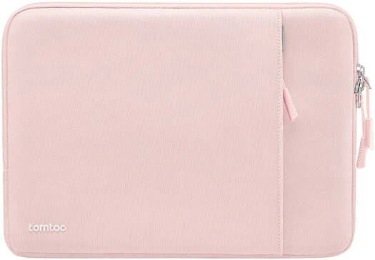 Tomtoc Defender-A13 Laptop Sleeve – Fits 13" MacBook or Surface Laptop, 360° Protection with Patented CornerArmor, Durable Recycled Fabric, YKK Zippers – Baby Pink