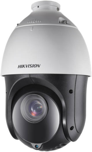 Hikvision 4-inch 2 MP DarkFighter IR Analog Speed Dome Camera with a 4.8 mm focal lens, featuring up to 100 m infrared range, 25× optical zoom, 360° pan, IP66-rated protection, 3D intelligent positioning, and a white housing.