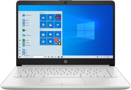 HP 14-dk1010ca Laptop, 14" HD SVA BrightView Screen, AMD Athlon Silver 3050U Processor, 4GB RAM, 128GB SSD, AMD Radeon Graphics, English Keyboard, Windows 10 in S Mode, Natural Silver.