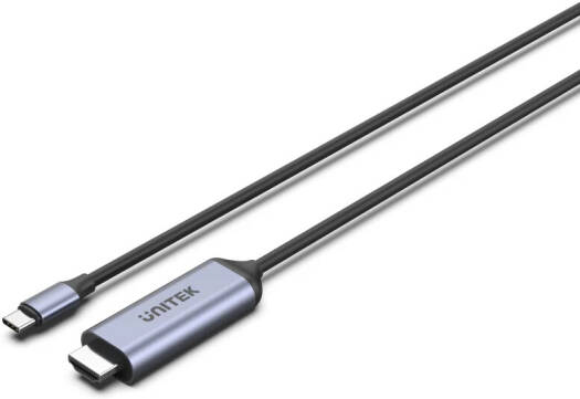 Unitek USB-C to DisplayPort 1.4 Cable (1.8m, Space Grey) supports up to 4K@144Hz and 8K@60Hz, offers HDCP 2.2 streaming, and features a clutter-free design with durable aluminum housing.