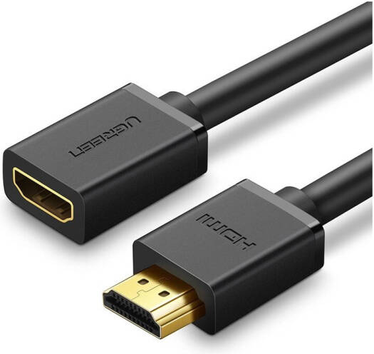 UGREEN HD107 HDMI Extension Cable, Male to Female, Supports Up to 4K×2K@60Hz, HDMI 1.4v with Ethernet, 10.2 Gbps Bandwidth, Full HD and 3D Compatible, Black.