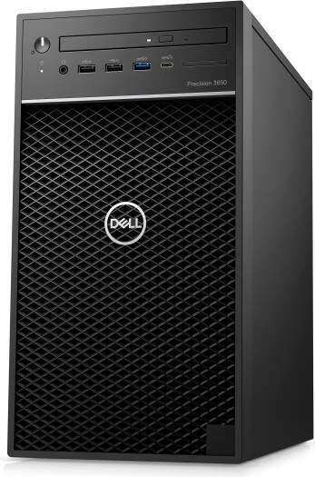 Dell Precision 3650 Tower Workstation – Intel Core i9-10900, 32GB RAM, 512GB SSD, Windows 10 Home, English-Arabic Keyboard with Mouse, Black