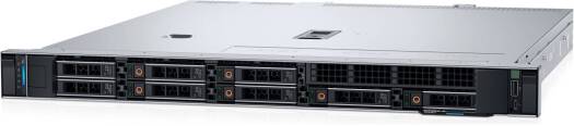 Dell PowerEdge R360 rack server with onboard Broadcom 5720 dual-port 1GbE, Intel Xeon E-2478 processor, 64GB RAM, four 2.4TB 10K SATA drives, PERC H755 controller, iDRAC9 Basic (16G), and redundant 600W (1+1) power supplies.