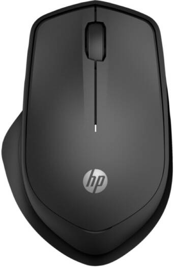 HP 280 Silent Wireless Mouse – black design, 1200 DPI optical sensor, AES 128-bit encryption, and up to 18 months of battery life on a single battery.