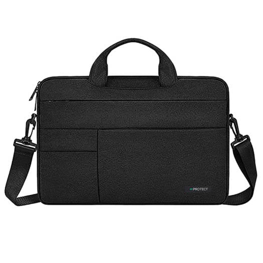 Protect premium-quality laptop bag in black, fits laptops up to 15–16 inches, water-resistant, with a convenient top-loader design.