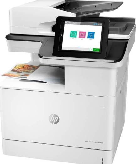 HP Color LaserJet Enterprise MFP M776dn – A3 multifunction printer with Print, Copy, and Scan capabilities, featuring Hi-Speed USB 2.0, Gigabit Ethernet, up to 1200 x 1200 dpi resolution, and up to 46 ppm print speed in black and color.