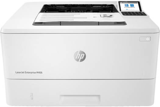 HP LaserJet Enterprise M406dn Mono Laser Printer – 42ppm, Auto Duplex, 2.7" Color Touchscreen, White.