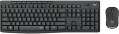 Logitech MK295 Silent Wireless Keyboard and Mouse Combo, 2.4GHz Wireless with Nano USB Receiver, 10m Range, SilentTouch Technology, English/Arabic QWERTY Layout, Graphite