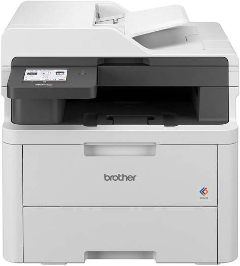 Brother MFC-L3720CDW Color Laser Printer with Print, Scan, Copy, and Fax Functions, Print Speeds up to 18–19 ppm, 600×600 dpi Resolution, 3.5" Color Touch LCD, Up to 250-Sheet Capacity, White Finish