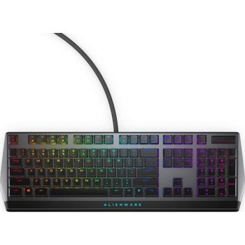 Dell Alienware AW510K Low-Profile RGB Mechanical Gaming Keyboard, Cherry MX Brown Switches, Floating Key Design, Anti-Ghosting with N-Key Rollover, Dedicated Multimedia Controls, USB Passthrough, Dark Side of the Moon Finish