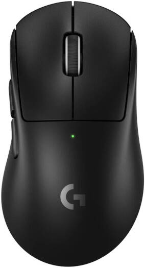 Logitech PRO X Superlight 2 DEX LIGHTSPEED Wireless Gaming Mouse featuring HERO 2 sensor with up to 44,000 DPI, 8 kHz polling, ultra-responsive optical precision, and up to 95-hour battery life — Black.