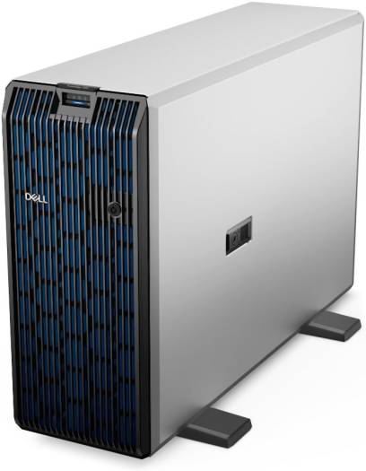 Dell PowerEdge T550 tower server with an Intel Xeon Silver 4310 processor (2.1GHz), 8GB RDIMM memory, 300GB SATA read-intensive SSD (6Gbps), 3.5-inch chassis supporting up to eight drives, iDRAC9 Enterprise, and redundant dual 800W power supplies.