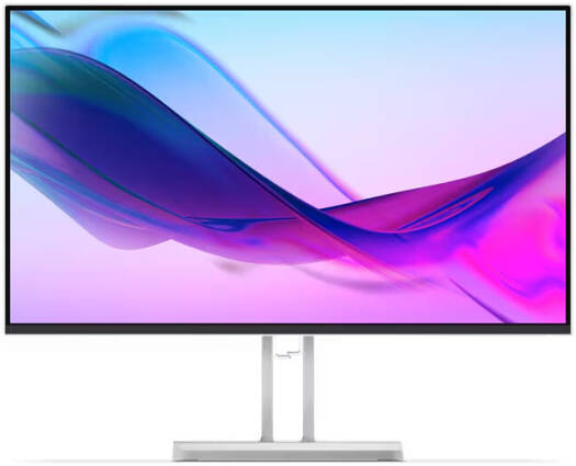 Lenovo L27i-4A 27-inch FHD IPS monitor with 1ms response time, AMD FreeSync, 100Hz refresh rate, 16.7 million colors with 99% sRGB coverage, dual 3W speakers, Eyesafe 2.0 and low blue light technology, two HDMI ports, finished in Cloud Grey.