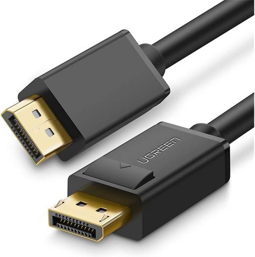 UGREEN 3M DisplayPort 1.2 Cable, Male-to-Male, Supports 4K@60Hz and 2K@144Hz, Compatible with Graphics Cards, PCs, TVs, Projectors, Monitors, Black.