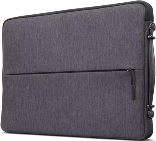 Lenovo Urban Laptop Sleeve for 13" Notebook – water-resistant design with soft padded compartments, accessory storage pocket, reinforced rubber corners, and extendable handle.