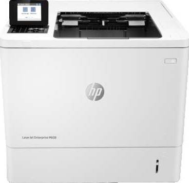 HP M608n Monochrome LaserJet Enterprise Printer supporting A4, A5, A6, RA4, and B5 (JIS) sizes, with ePrint and AirPrint capabilities