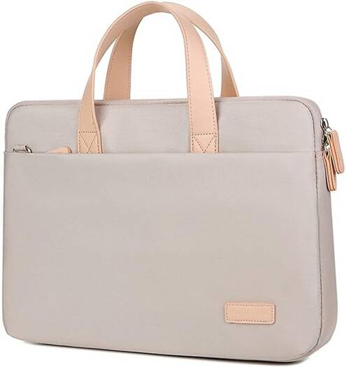 MuHadJiya 15.6-Inch Laptop Bag for Men and Women – Waterproof Shoulder Bag with Cable Organizer, Slim Laptop Sleeve, Business Briefcase for College and 14–15.6 inch Laptops