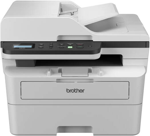 Brother DCP-B7640DW Mono Laser Printer with 2-Line LCD Display, Up to 34 ppm Print Speed, 50-Sheet Automatic Document Feeder, Automatic Duplex Printing, Hi-Speed USB 2.0 and Ethernet Connectivity, Gray Finish