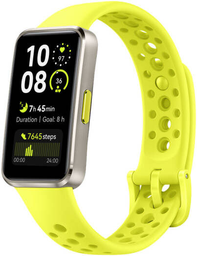 HUAWEI Band 10 smartwatch with 1.47" AMOLED display, 9-axis IMU sensor, emotional wellbeing assistant, advanced sleep analysis, 5 ATM water resistance, aluminum alloy case, fluoroelastomer strap, green color