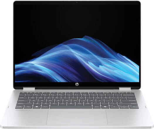 HP OmniBook 5 Flip 14-fp0013dx Laptop, 14" 2K IPS Touchscreen Display, Intel Core 5 120U Processor, 8GB RAM, 512GB SSD, Intel Graphics, English Keyboard, Windows 11 Home, Glacier Silver.
