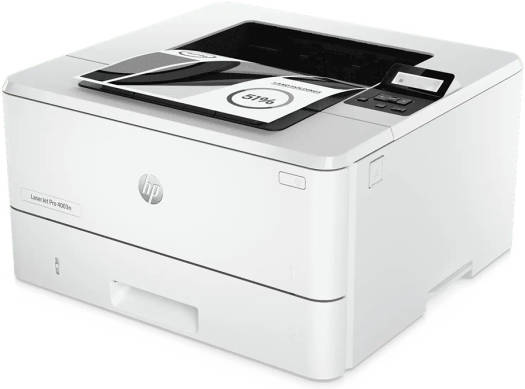 HP LaserJet Pro 4003n A4 Mono Laser Printer – Up to 42ppm, 1200×1200 dpi, 900-sheet input, LCD graphic display, USB 2.0 & Ethernet connectivity.