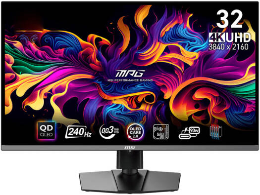 MSI MAG 272QP QD-OLED X50 Gaming Monitor – Black, featuring a 27" QD-OLED display with WQHD resolution, 500Hz refresh rate, ultra-fast 0.03ms (GtG) response time, and AMD FreeSync Premium Pro technology for seamless gaming performance.