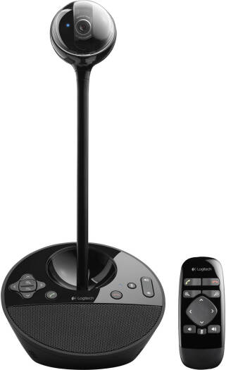 Logitech BCC950 ConferenceCam – 1080p HD Camera (up to 30fps), UVC H.264 Support, Auto-Focus, Height Extender, Omni-Directional Microphone, Built-In Full-Duplex Speakerphone, Black Finish