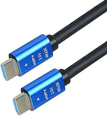 High Speed HDTV 4K Ultra HD Round Cable, Standard Transmission Line, 24k Gold Plated Connector, Ethernet Support 10 / 100Mbps, Works with TV / Projector / Gamebox / Notebook, 20 Meter, Black - Blue