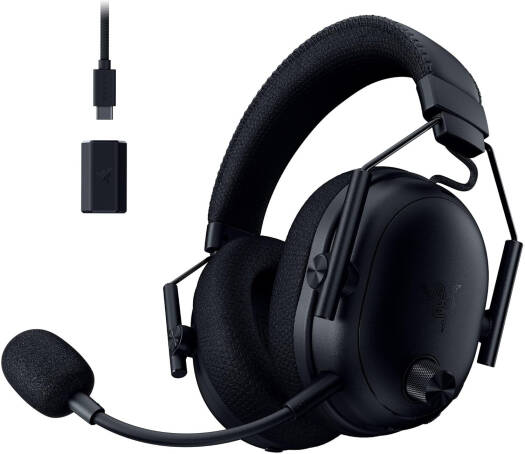 Razer BlackShark V3 Pro Gaming Headset – HyperSpeed Wireless Gen 2, Hybrid Active Noise Cancellation, detachable Razer HyperClear Full Band 12mm unidirectional mic, compatible with PC, Black.