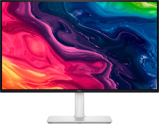 Dell Plus 27" Monitor with 4K UHD IPS display, 120Hz refresh rate, 4ms (GtG) response time, AMD FreeSync Premium, height-adjustable stand, and eye comfort features — Ash White.