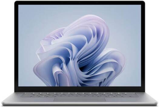 Microsoft Surface Laptop 6, featuring a 15" PixelSense Touch Display, Intel Core Ultra 7 165H Processor, 16GB RAM, 256GB SSD, Intel Arc Graphics, English Keyboard, Windows 11 Pro, Platinum.