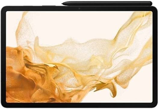 Samsung Galaxy Tab S8 — 11" LCD display, Snapdragon 8 (2.99GHz) processor, 8GB RAM, 128GB storage, Wi-Fi model, 13MP + 6MP rear cameras, 12MP front camera, 8000mAh battery, in Graphite.