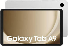Samsung Galaxy Tab A9 WiFi with an 8.7" WXGA+ FHD TFT display, octa-core processor, 8GB RAM, 128GB storage, 5100mAh battery, running Android OS. UAE variant in Silver.
