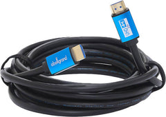Abellgrand 10 m HDMI Cable in black, supporting 4K resolution, HD 2.0, Dolby audio, 18 Gbps transfer speed, designed to prevent frame drops and screen lag.
